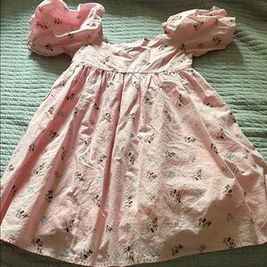 Janie and Jack Pink Disney Dress with Puff Sleeves